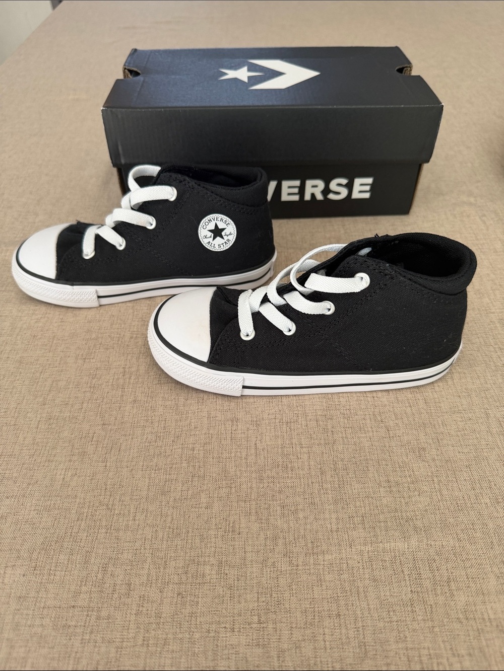 NEW Converse Toddler Size 10 Black Madison Mid Sneakers Boys Girls